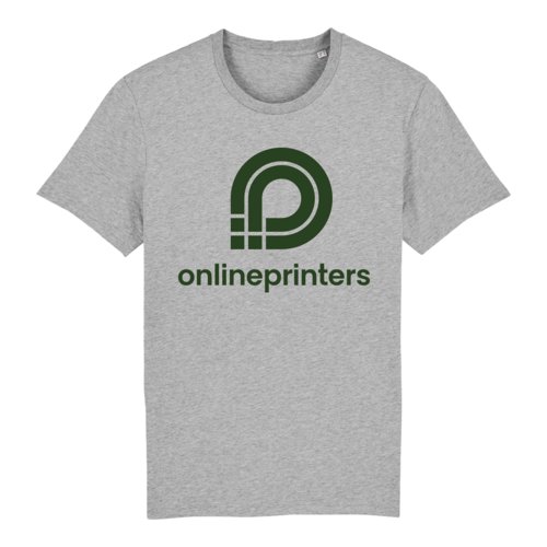 Heather gray organic cotton T-shirt, unisex.