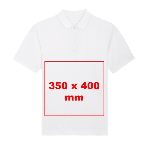 Fabric polo shirt with short sleeves and button placket.