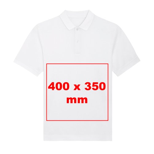 Fabric polo shirt with short sleeves and button placket.