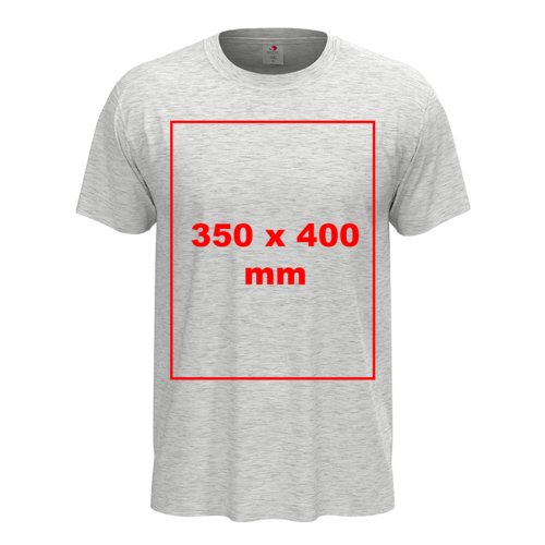 Gray cotton T-shirt with short sleeves and crew neck.