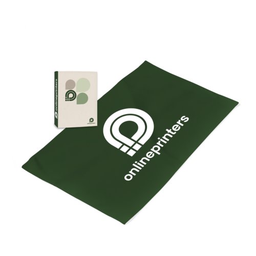 Green microfiber active towel.