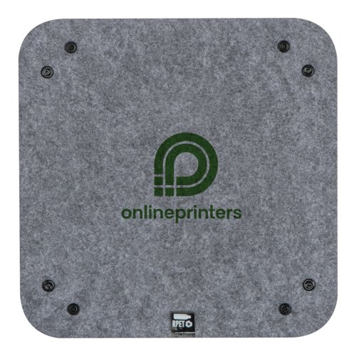Anthracite felt storage tray with pattern.