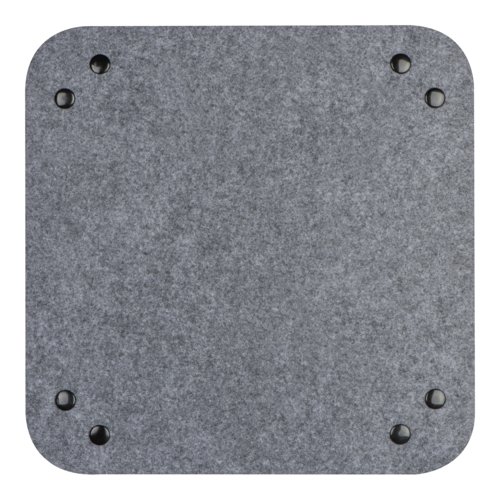Anthracite felt storage tray with pattern.