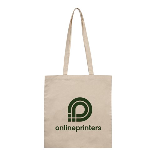 Natural cotton bag with long handles.