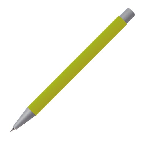 Apple green mechanical pencil with metal elements.