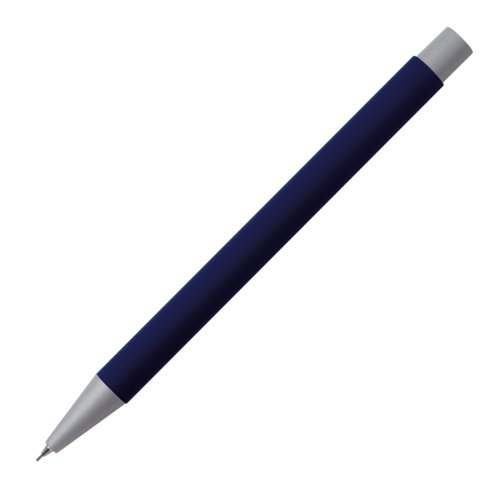 Dark blue mechanical pencil with metal elements.