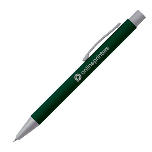 Dark green mechanical pencil with clip.