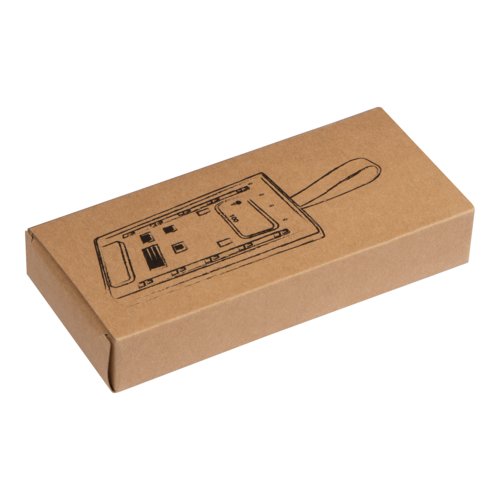 Transparent power bank with 10,000 mAh capacity.