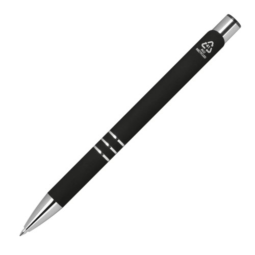 Black gel pen with removable cap.