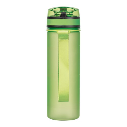 Apple green Tritan water bottle with carrying loop.
