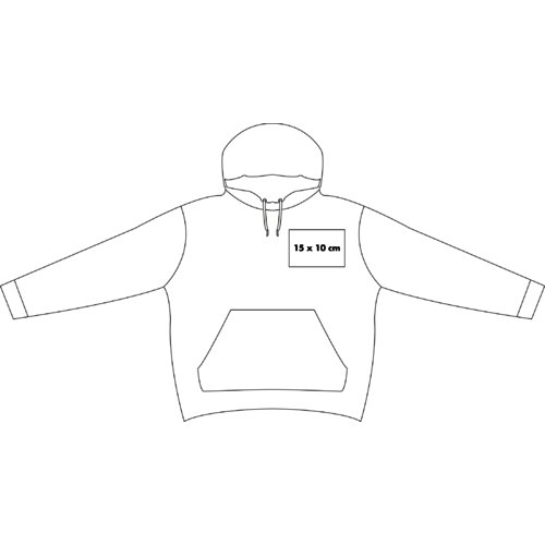 Cotton hoodie with hood and kangaroo pocket.