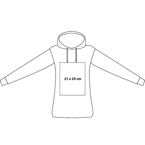 Cotton hoodie for women with hood and drawstring.