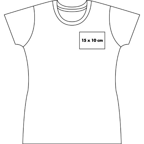 Women's cotton T-shirt with short sleeves.