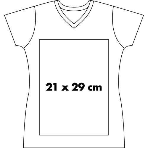 Cotton V-neck T-shirt for women.