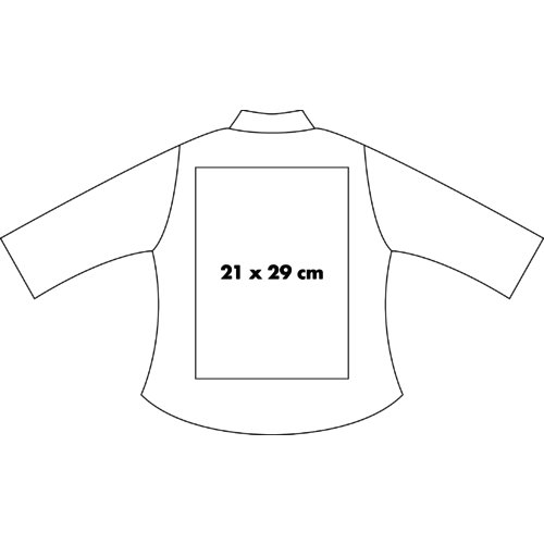 Poplin blouse for women with short sleeves and button placket.