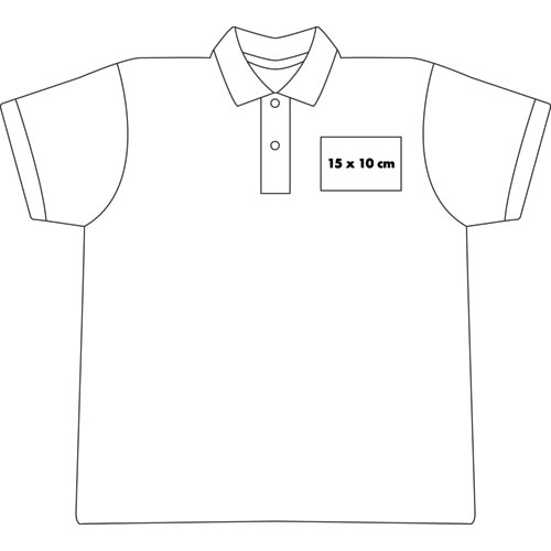 Fabric polo shirt for men with short sleeves.