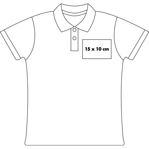 Cotton polo shirt for women with button placket.
