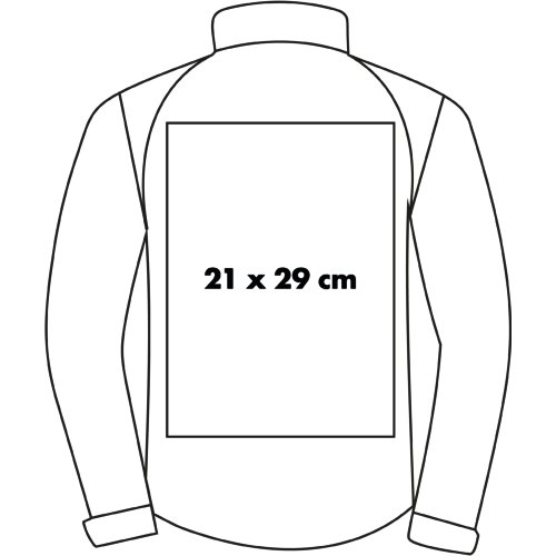 Men's softshell jacket with full zip and side pockets.