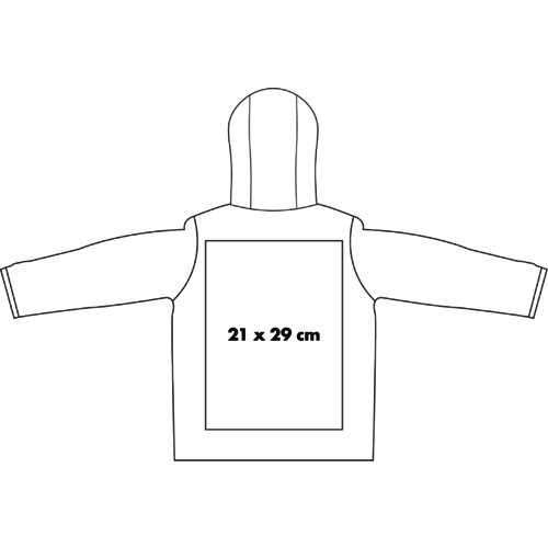 Lightweight material rain jacket with hood for men.