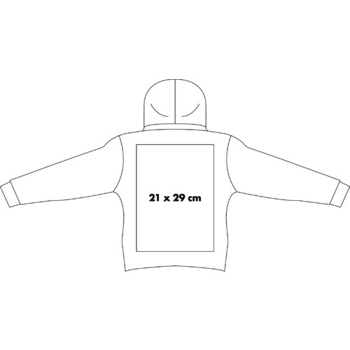 Fabric hoodie with hood for women.
