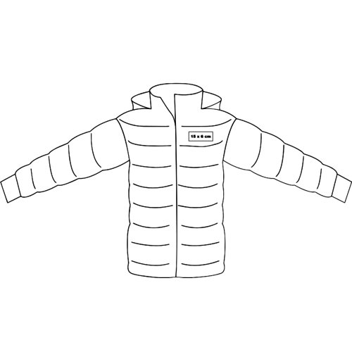 Quilted jacket for men with hood.