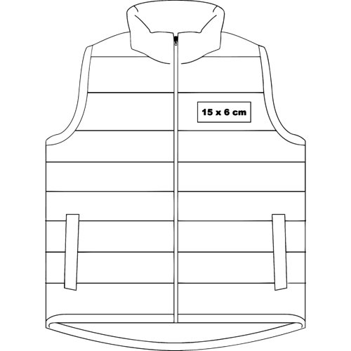 Quilted vest with full zipper and side pockets.