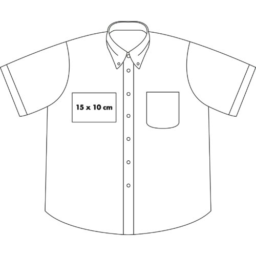 Light cotton short-sleeve shirt for men with button placket.