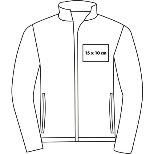 Two layer softshell jacket with zipper for men.