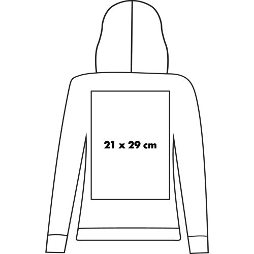Cotton hoodie for women with kangaroo pocket.