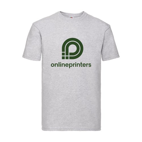 Heather gray cotton T-shirt for men with short sleeves.