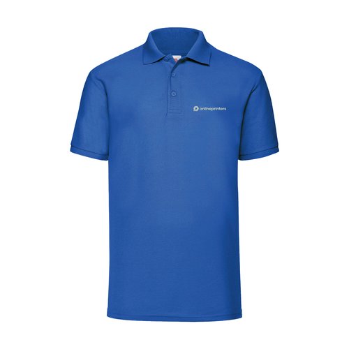 Royal blue cotton-blend pique polo shirt for men.
