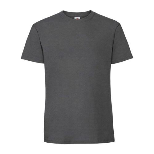 Dark gray cotton T-shirt with short sleeves.