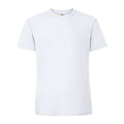 White cotton T-shirt for men with short sleeves.