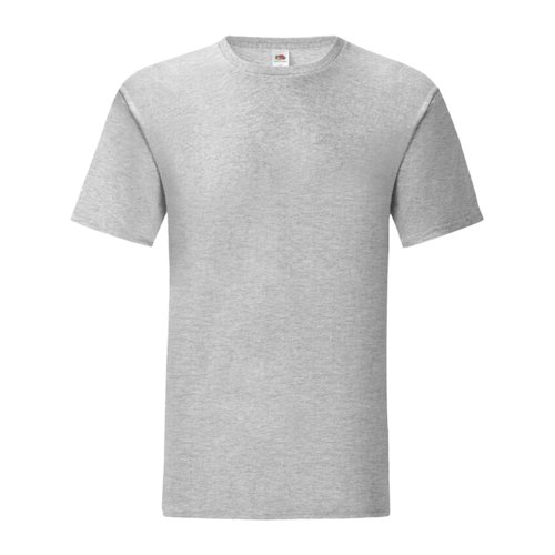 Heather grey cotton T-shirt for men with short sleeves.