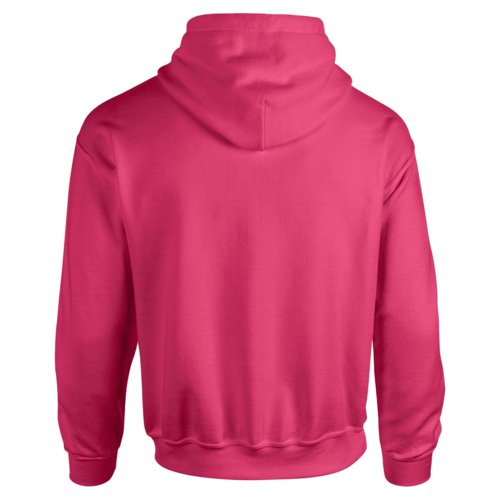 Pink cotton blend hoodie for men with hood.