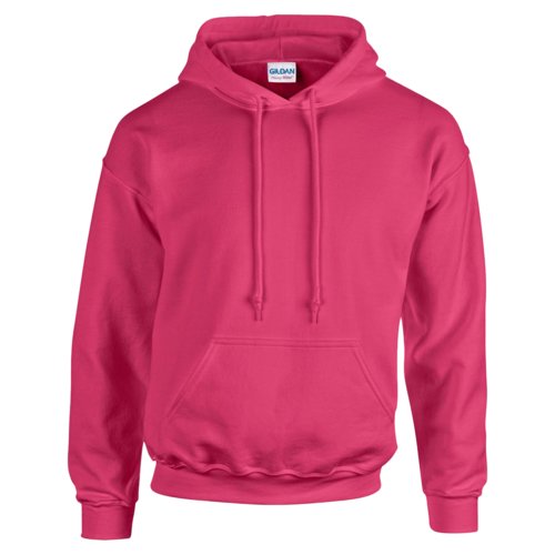 Pink cotton-blend hoodie with hood and kangaroo pocket.