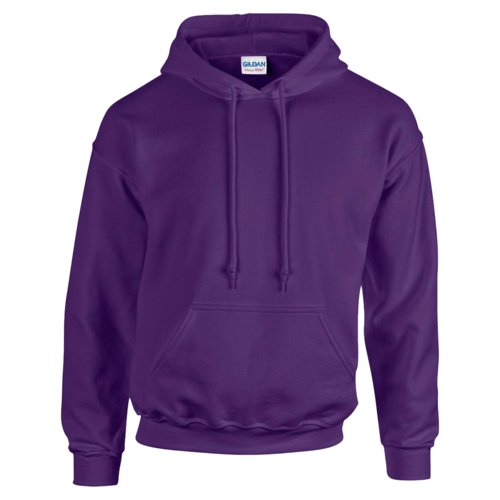 Violet men's hoodie in cotton blend with drawstring and kangaroo pocket.