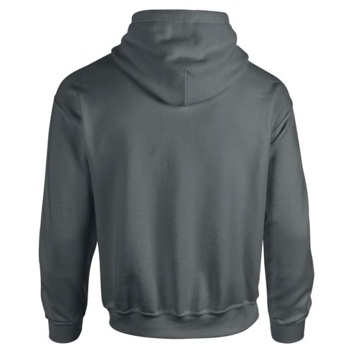 Anthracite cotton-blend hoodie with hood.