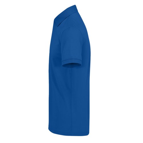 Royal blue cotton polo shirt for men.