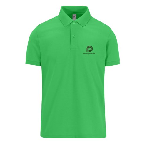 Fabric polo shirt for men with a short button placket.