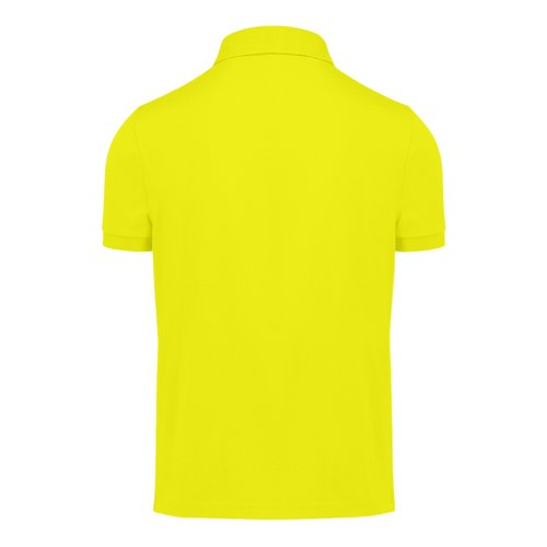 Apple green cotton polo shirt for men with short sleeves.