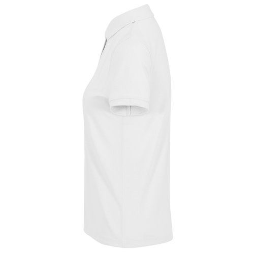 White cotton women's polo shirt.
