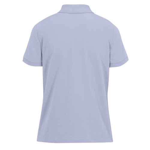 Violet women's cotton polo shirt with short sleeves.