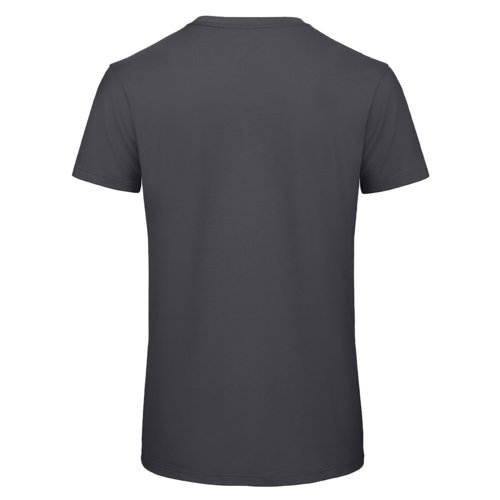 Dark gray cotton t-shirt with short sleeves.