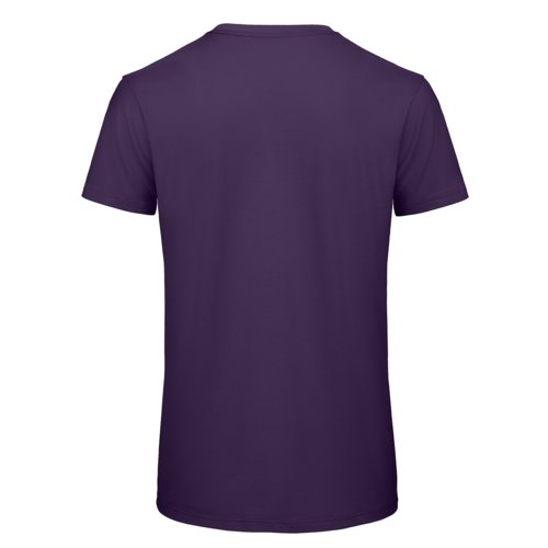Dark violet cotton T-shirt with short sleeves.