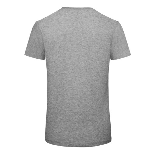 Gray organic cotton T-shirt with short sleeves.