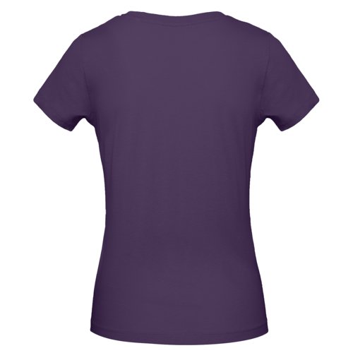Dark violet organic cotton women's t-shirt with short sleeves.