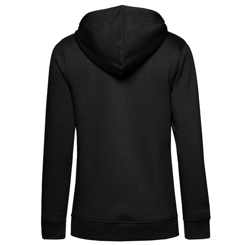 Black women's cotton blend hoodie with hood.