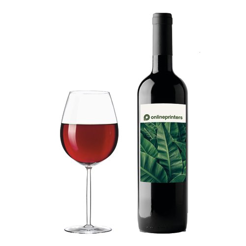 White paper wine labels with custom shape.