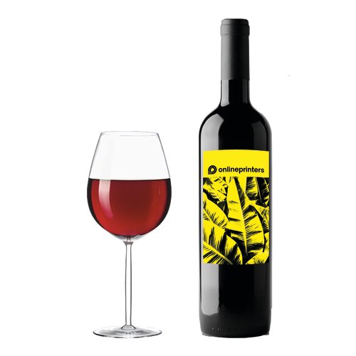 White paper wine labels, custom format.